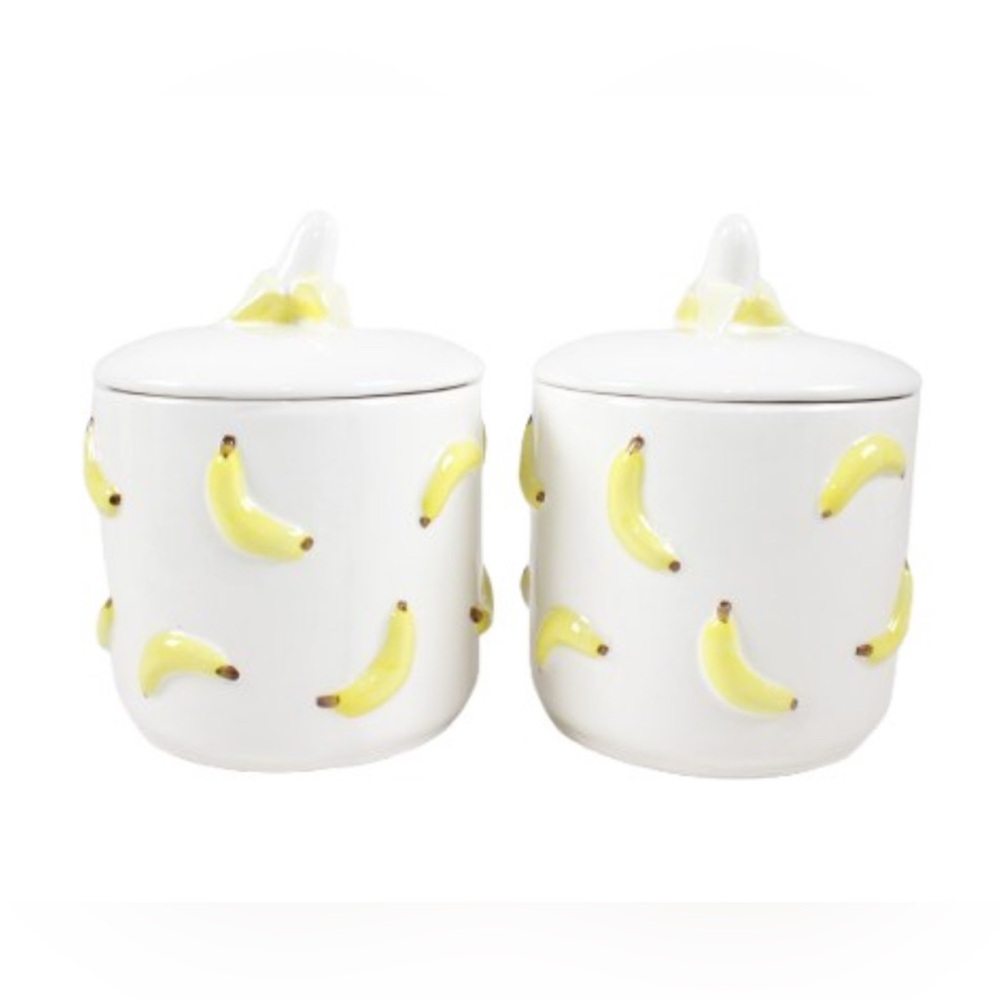 Luna & Sage Banana Cookie Jar Set, 2 Total [2444]